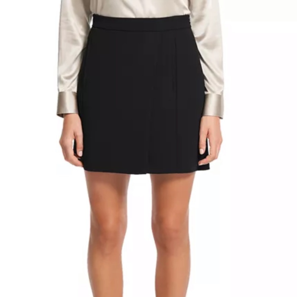 NEW Theory Staple Wrap Skirt BLACK